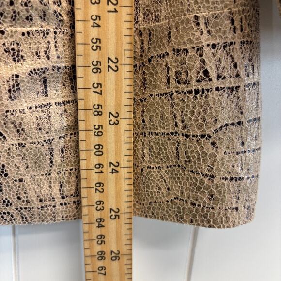 Chicos Womens Snakeskin Print Old Money Zip Jacket Size 3 (XL US) Shimmery - Picture 5 of 9